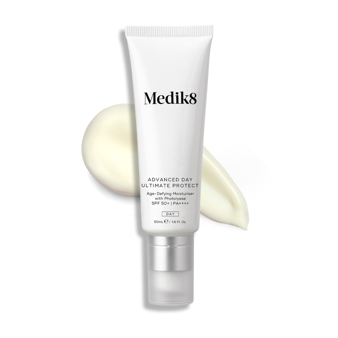 Medik8 Advanced Day Ultimate Protect SPF 50+ on a pale background