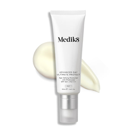 Medik8 Advanced Day Ultimate Protect SPF 50+ on a pale background