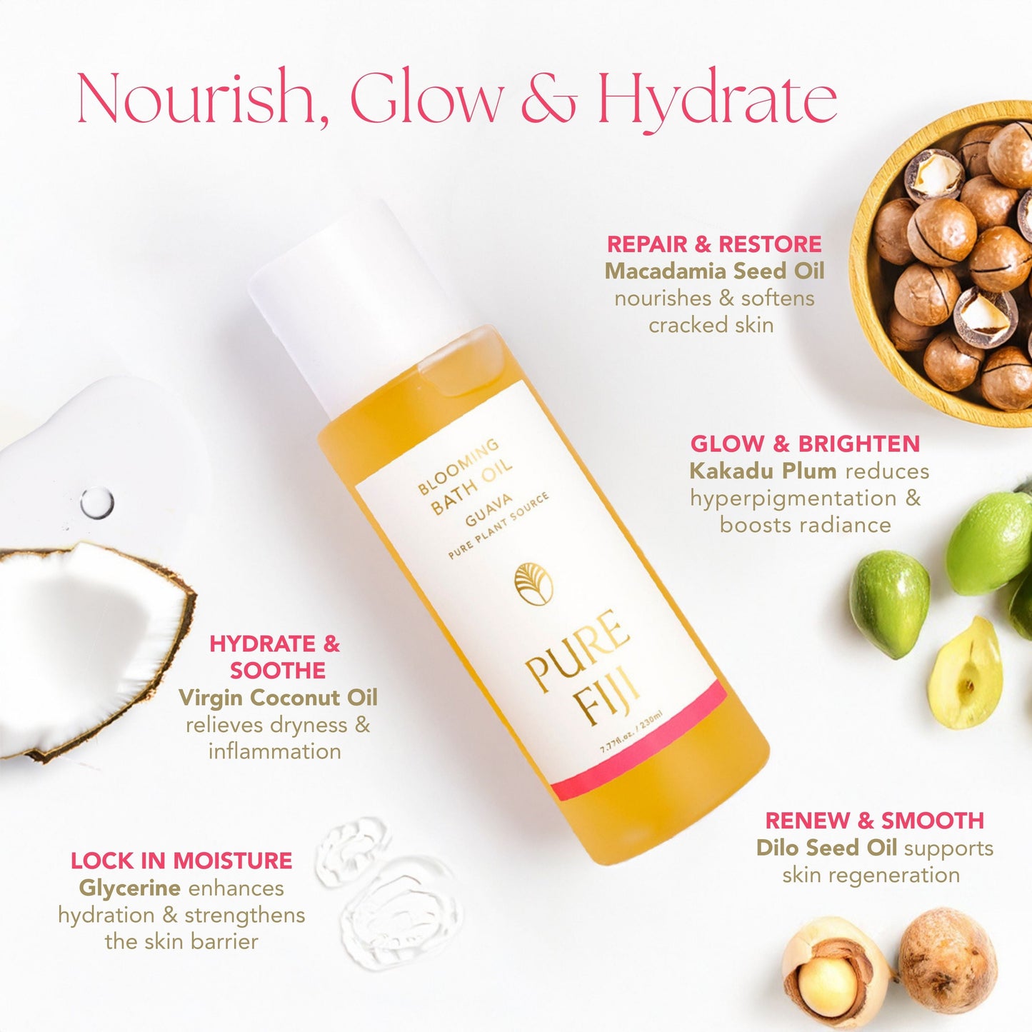 Pure Fiji Blooming Bath Oil (8.1oz/230ml)