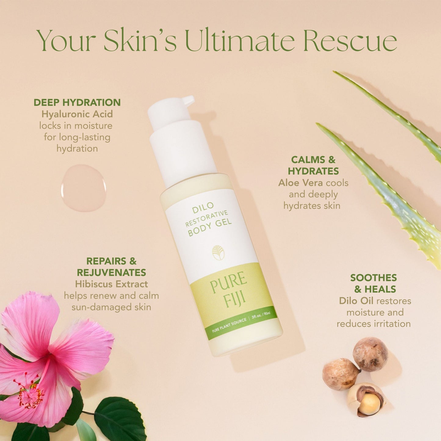 Pure Fiji Dilo Restorative Body Gel (7.7oz/230ml)