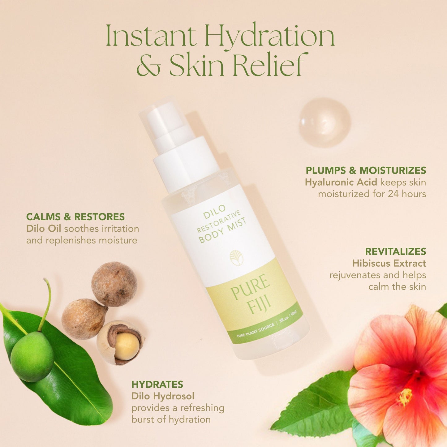 Pure Fiji Dilo Restorative Body Mist (3oz/90ml)