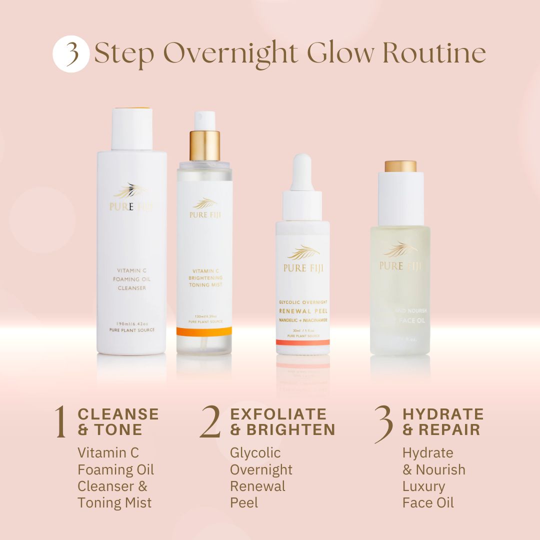 Pure Fiji Glycolic Overnight Renewal Peel with Mandelic + Niacinamide (1oz/30ml)
