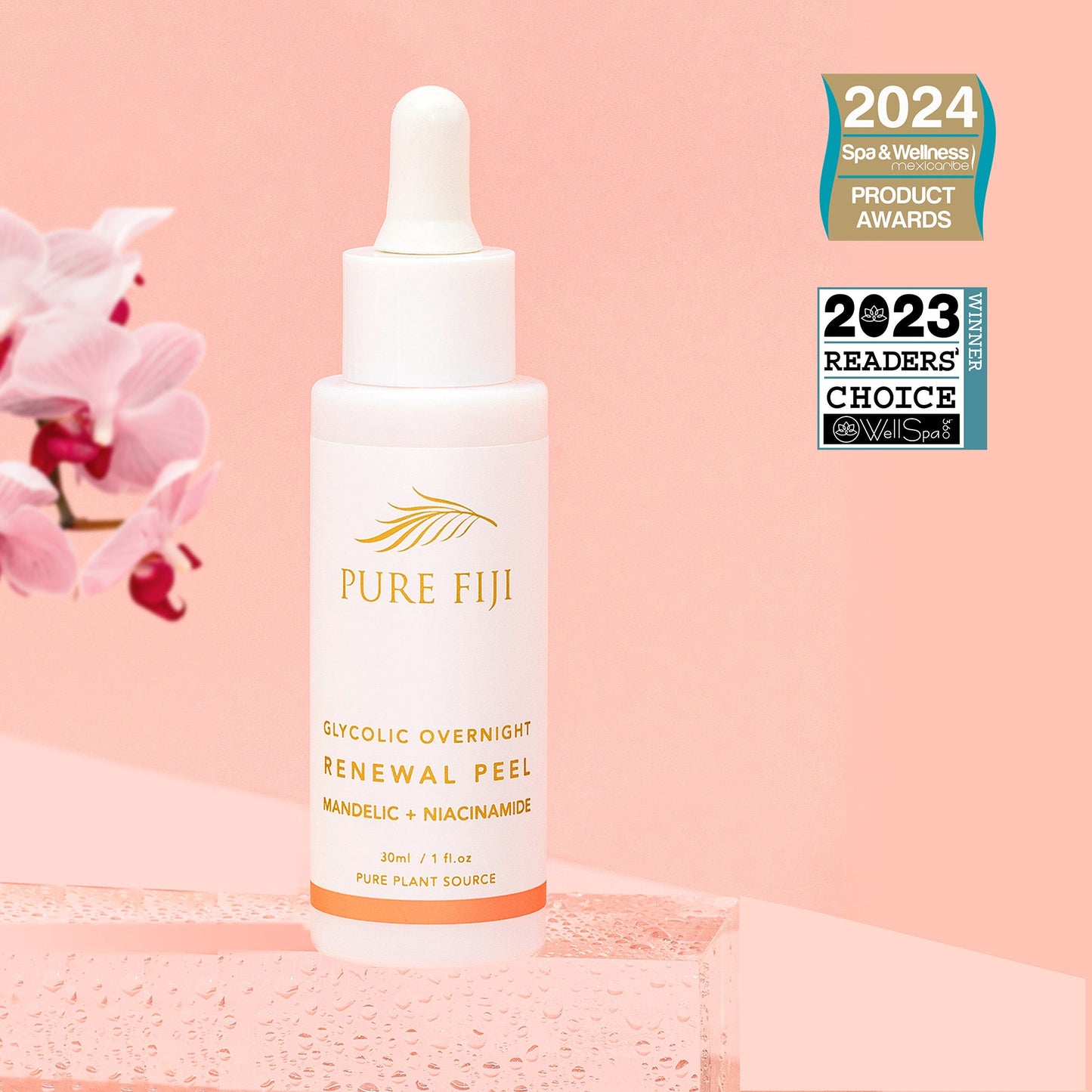 Pure Fiji Glycolic Overnight Renewal Peel with Mandelic + Niacinamide (1oz/30ml)