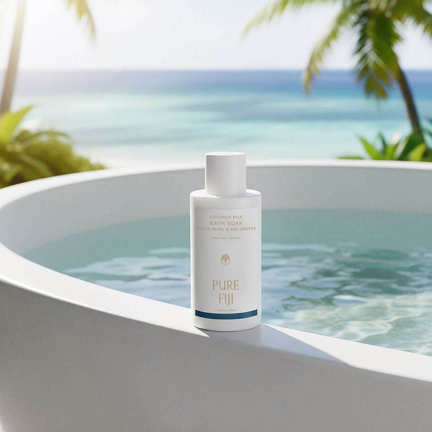 Pure Fiji Black Pearl & Sea Grapes Milk Bath Soak (14oz/415ml)