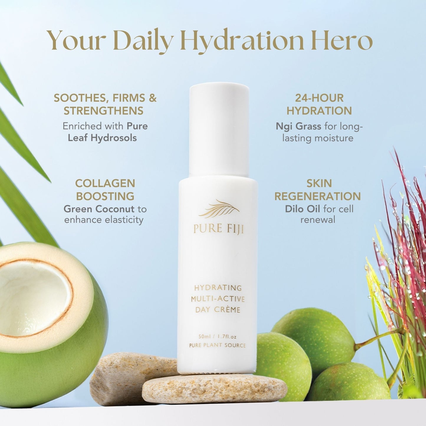 Pure Fiji Hydrating Multi Active Day Crème (1.7oz/50ml)