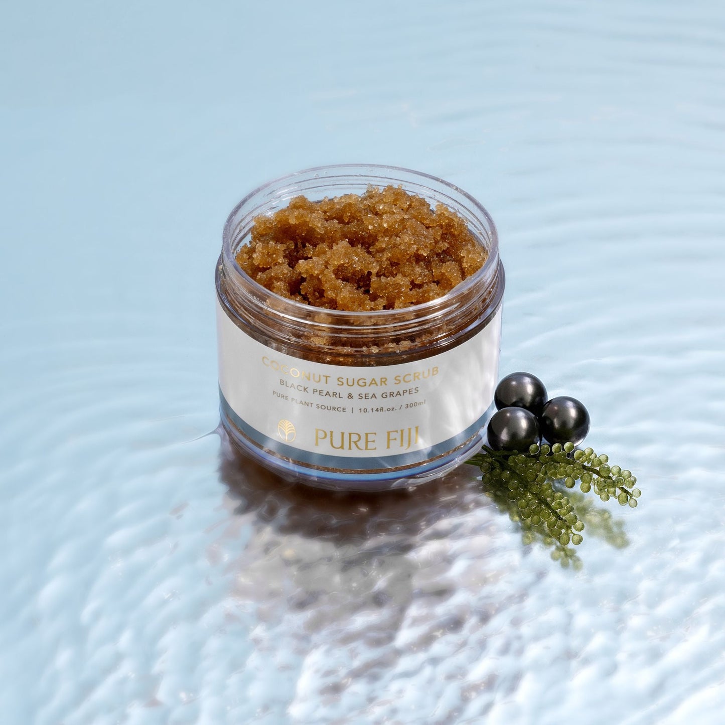 Pure Fiji Black Pearl & Sea Grapes Sugar Scrub (10.14oz/300ml)