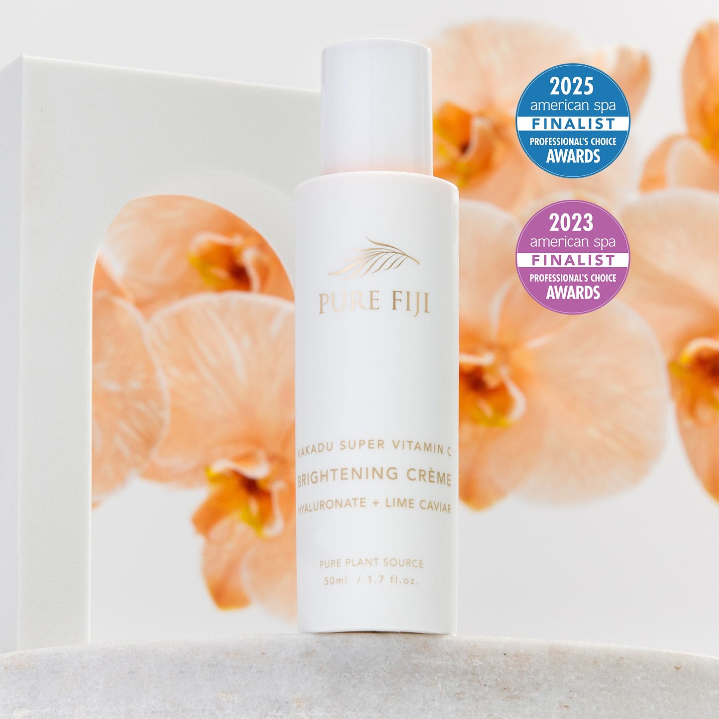 Pure Fiji Vitamin C Brightening Creme with Hyaluronic & Lime Caviar (1.7oz/50ml)